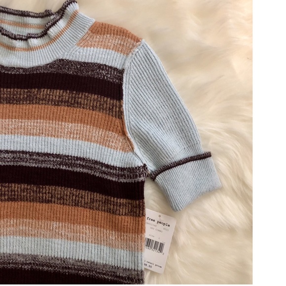 FREE PEOPLE 🎉HP🎉 Sky Blue Combo Sweater - Picture 3 of 5